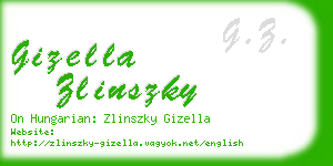 gizella zlinszky business card